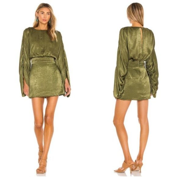 House of Harlow 1960 Dresses & Skirts - House of Harlow Nika Mini Olive Long Sleeve Dress